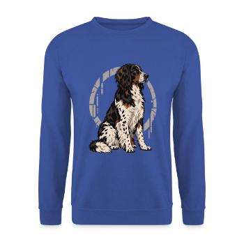 Stabyhoun - Unisex Pullover - Royalblau - Vorne - Alina (178cm) & Michal (187cm)