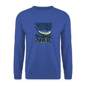 Natürlich Kultiviert – Gelegentlich Sauer - Unisex Pullover - Royalblau - Vorne - Alina (178cm) & Michal (187cm)