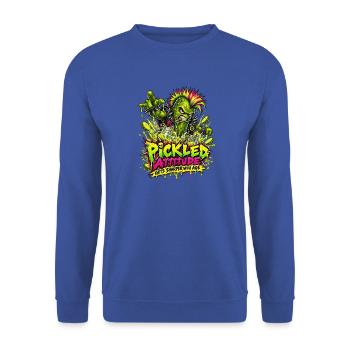 Pickled Attitude Punkgurke - Unisex Pullover - Royalblau - Vorne - Alina (178cm) & Michal (187cm)