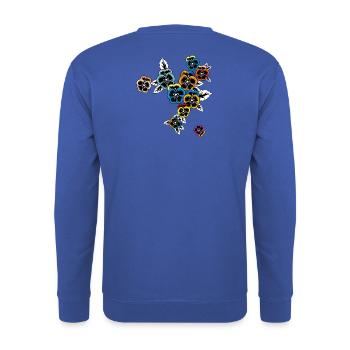 Pansy Spring - Unisex Sweatshirt - royal blue - Back - Michal (187cm)