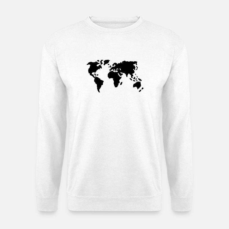 weltkarte klein - Unisex Sweatshirt - white