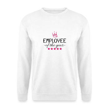 Mitarbeiter des Jahres - Unisex Pullover - Weiß - Vorne - Alina (178cm) & Michal (187cm)