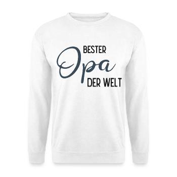 Bester Opa der Welt - Spruchdesign - Unisex Pullover - Weiß - Vorne