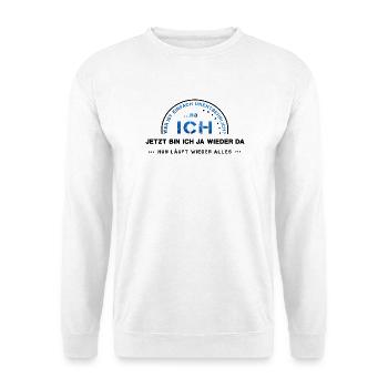 unentbehrlich Chef ich - Unisex Pullover - Weiß - Vorne - Alina (178cm) & Michal (187cm)