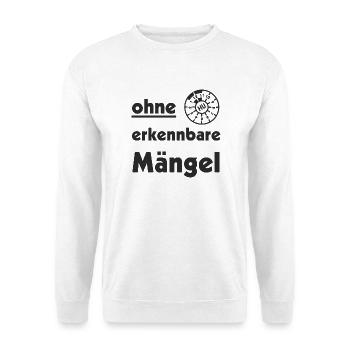 ohne erkennbare Mängel TÜV - Unisex Pullover - Weiß - Vorne - Alina (178cm) & Michal (187cm)
