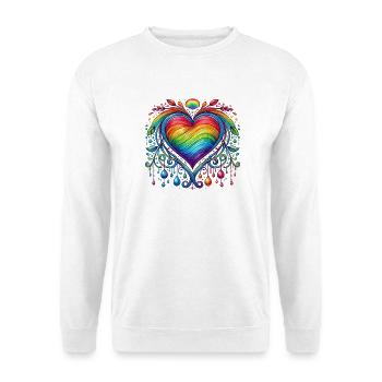 Rainbow Heart - Unisex Sweatshirt - white - Front