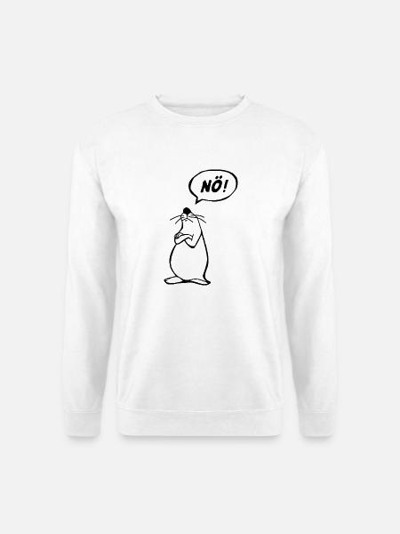 Nö Maus schwarz NÖ - Unisex Pullover - Weiß