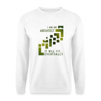 Architect - Unisex Pullover - Weiß - Vorne - Alina (178cm) & Michal (187cm)
