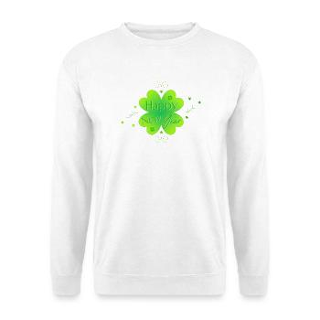 Happy New Year - Unisex Pullover - Weiß - Vorne - Alina (178cm) & Michal (187cm)