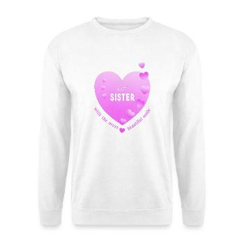 best sister - Unisex Pullover - Weiß - Vorne - Alina (178cm) & Michal (187cm)