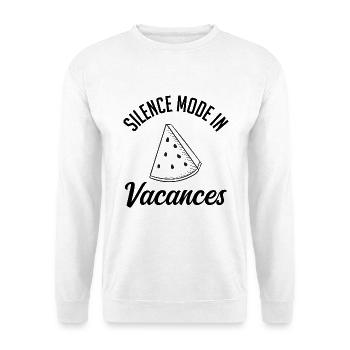 Stillemodus in Vakanz. - Unisex Pullover - Weiß - Vorne - Alina (178cm) & Michal (187cm)