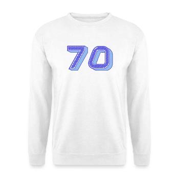 70. 70 ANS. 70e ANNIVERSAIRE. ANNIVERSAIRE 70 ANS. - Sweat-shirt Unisexe - blanc - Devant