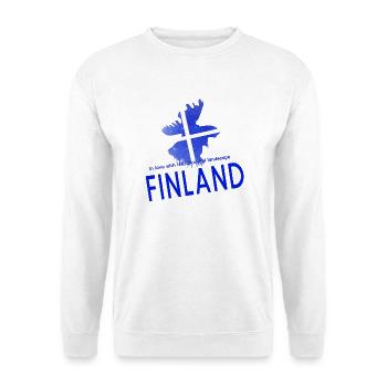 Finland Suomi - Unisex Pullover - Weiß - Vorne - Alina (178cm) & Michal (187cm)