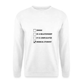 Medical Student | Medizinstudent | Medizinstudium - Unisex Pullover - Weiß - Vorne - Alina (178cm) & Michal (187cm)
