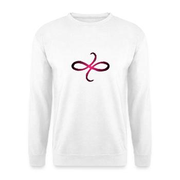 Keltische Symbole Freundschaft Symbol - Unisex Pullover - Weiß - Vorne - Alina (178cm) & Michal (187cm)