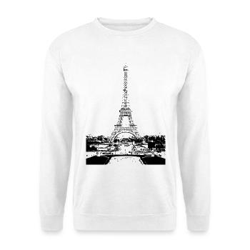Paris. - Unisex Pullover - Weiß - Vorne - Alina (178cm) & Michal (187cm)