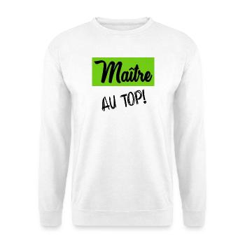 MEISTER - Unisex Pullover - Weiß - Vorne - Alina (178cm) & Michal (187cm)