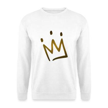 Krone - Unisex Pullover - Weiß - Vorne - Alina (178cm) & Michal (187cm)