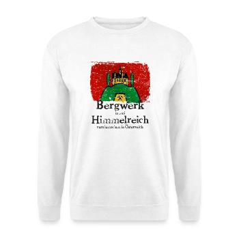 Bergwerk ist mein Himmelreich im Burgenland - Unisex Pullover - Weiß - Vorne