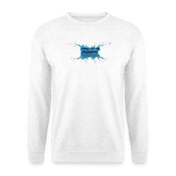 Wassertropfen - Unisex Pullover - Weiß - Vorne - Alina (178cm) & Michal (187cm)