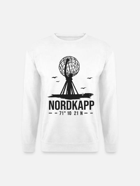Nordkap Nordkap Norwegen Nordkap - Unisex Pullover - Weiß
