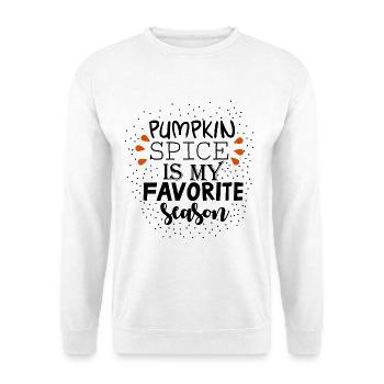 Kürbis Kürbiszeit Herbst Geschenk - Unisex Pullover - Weiß - Vorne - Alina (178cm) & Michal (187cm)
