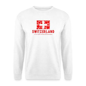 switzerland - Unisex Pullover - Weiß - Vorne - Alina (178cm) & Michal (187cm)