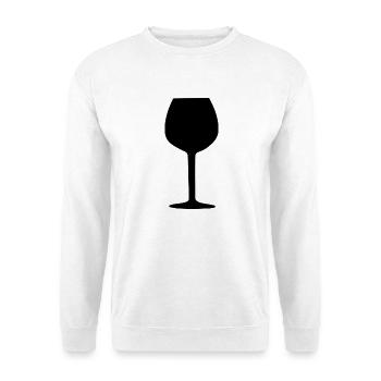 Wine Glass Black Grapevine Wine Gift - Unisex Sweatshirt - white - Front
