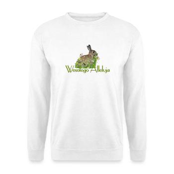 Frohe Ostern - Unisex Pullover - Weiß - Vorne - Alina (178cm) & Michal (187cm)