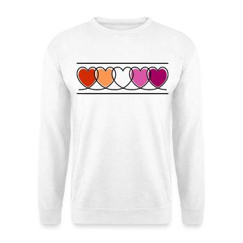 Cœurs lesbiennes lesbiennes - Sweat-shirt Unisexe - blanc - Devant