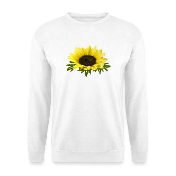 Sonnenblume - Unisex Pullover - Weiß - Vorne - Alina (178cm) & Michal (187cm)