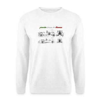 vintage car produced in Italy - Unisex Sweatshirt - white - Front