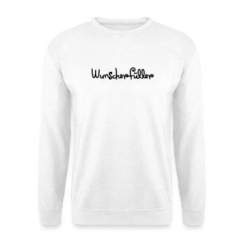 wunscherfueller - Unisex Pullover - Weiß - Vorne - Alina (178cm) & Michal (187cm)