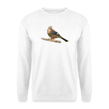 Eichelhäher - Unisex Pullover - Weiß - Vorne - Alina (178cm) & Michal (187cm)