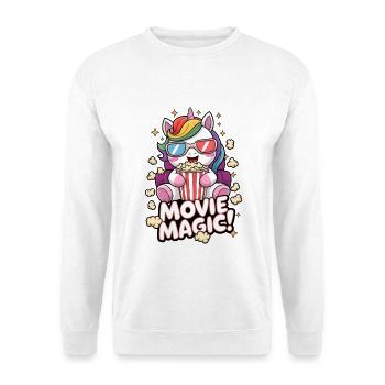 Film-Magie! - Unisex Pullover - Weiß - Vorne - Alina (178cm) & Michal (187cm)
