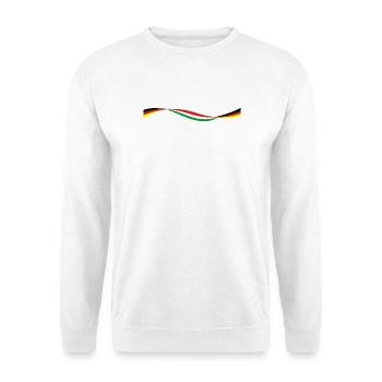 Italien - Deutschland lang long - Unisex Pullover - Weiß - Vorne - Alina (178cm) & Michal (187cm)