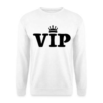 VIP - Unisex Pullover - Weiß - Vorne - Alina (178cm) & Michal (187cm)