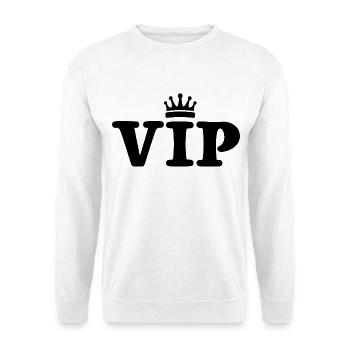VIP - Unisex Pullover - Weiß - Vorne - Alina (178cm) & Michal (187cm)