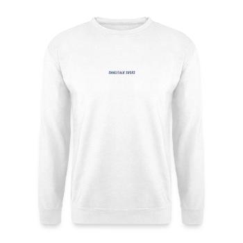 SMALLTALK SUCKS - Spread it! - Unisex Pullover - Weiß - Vorne - Alina (178cm) & Michal (187cm)