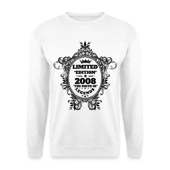 2008 - Unisex Pullover - Weiß - Vorne - Alina (178cm) & Michal (187cm)