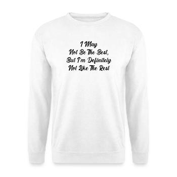 Inspirierende und motivierende Zitate - Unisex Pullover - Weiß - Vorne - Alina (178cm) & Michal (187cm)