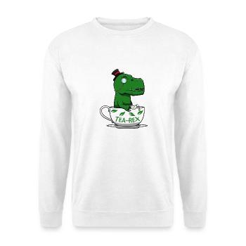 T-rex - Unisex Pullover - Weiß - Vorne - Alina (178cm) & Michal (187cm)