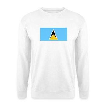 St. Lucia - Unisex Pullover - Weiß - Vorne - Alina (178cm) & Michal (187cm)