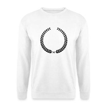 Laurel Wreath Vintage Award Badge Frame Vector - Unisex Pullover - Weiß - Vorne