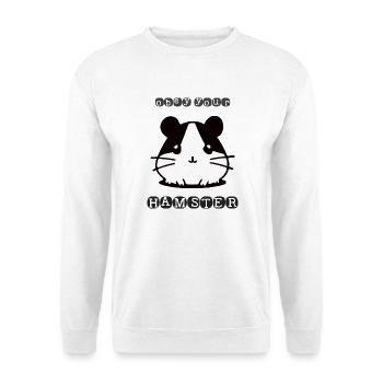 Obey your Hamster - Unisex Pullover - Weiß - Vorne - Alina (178cm) & Michal (187cm)