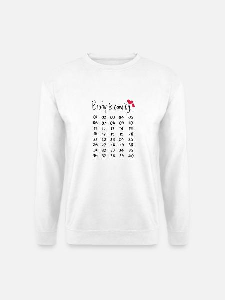 Sjov graviditet gravid gave forældre - Unisex sweater - hvid