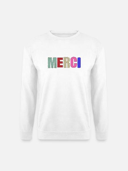 MERCI - Sweat-shirt Unisexe - blanc