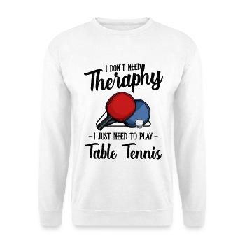 Ping-pong - Sweat-shirt Unisexe - blanc - Devant