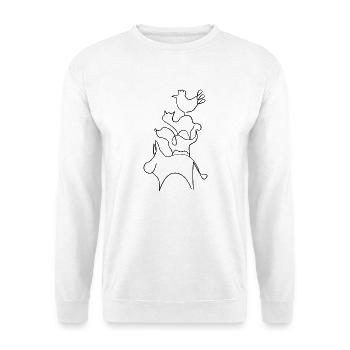 Bremer Stadtmusikanten Linien - Unisex Pullover - Weiß - Vorne