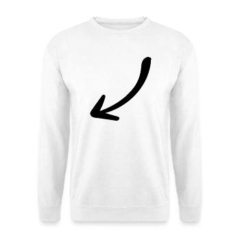 Pfeil - Pfeil - Unisex Pullover - Weiß - Vorne - Alina (178cm) & Michal (187cm)